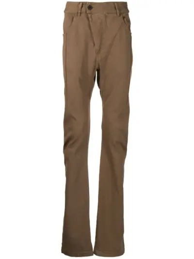 11 By Boris Bidjan Saberi straight-leg off-centre trousers - Brown