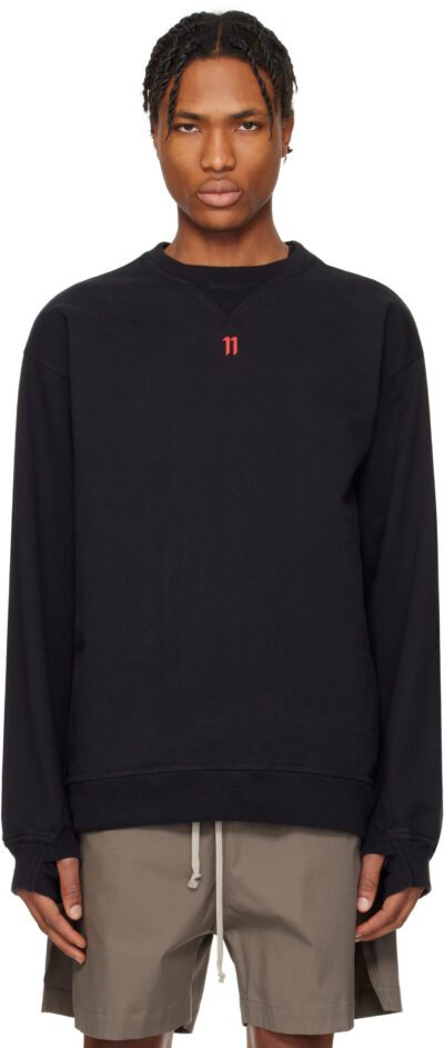 11 by Boris Bidjan Saberi Black CR4 Sweatshirt