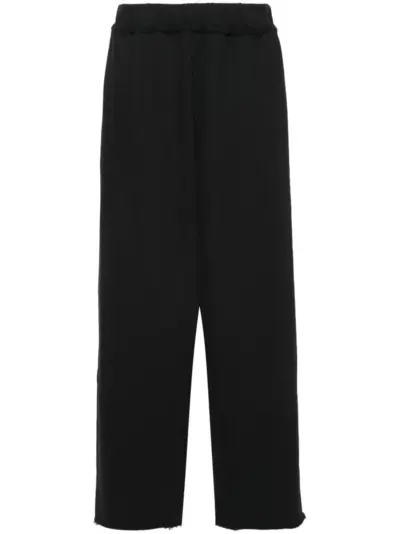 AIREI logo-embroidered wide-leg trousers - Black