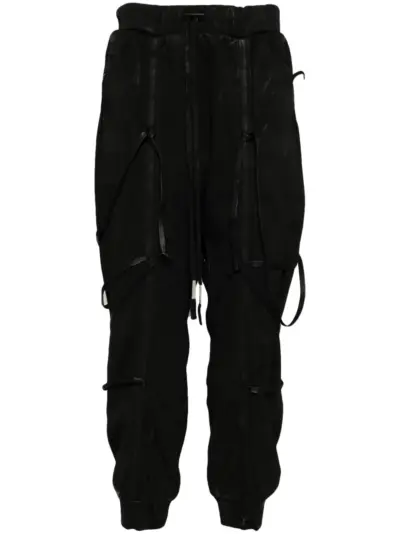 Boris Bidjan Saberi coated track pants - Black