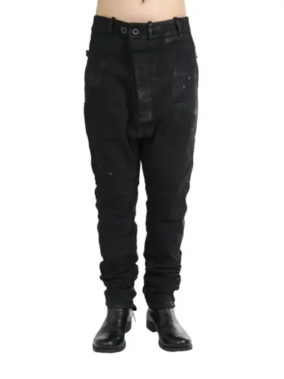 Boris Bidjan Saberi cotton loose-fit trousers - Black