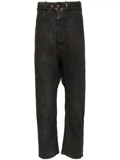Boris Bidjan Saberi cotton loose-fit trousers - Blue