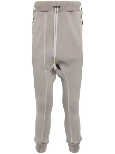 Boris Bidjan Saberi crop-crotch detail track pants - Grey