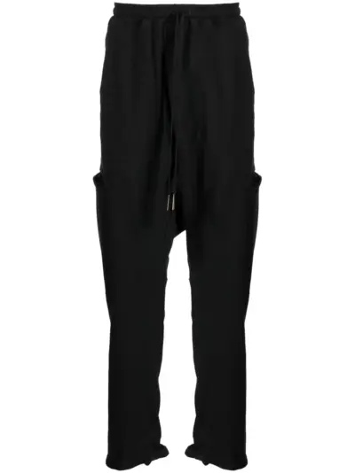 Boris Bidjan Saberi drawstring-elasticated track pants - Black