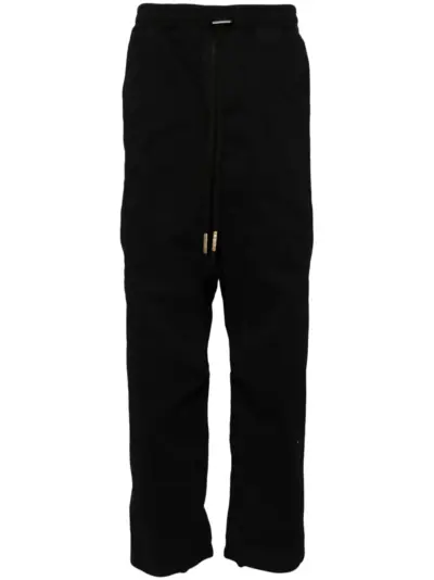 Boris Bidjan Saberi drawstring-fastening straight-leg trousers - Black