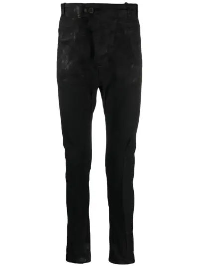 Boris Bidjan Saberi drop-crotch faded skinny jeans - Black