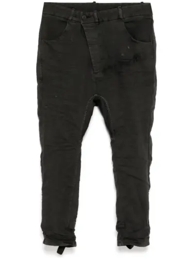 Boris Bidjan Saberi drop-crotch trousers - Grey