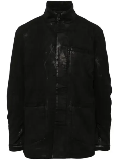Boris Bidjan Saberi mock-neck chest-pocket jacket - Black