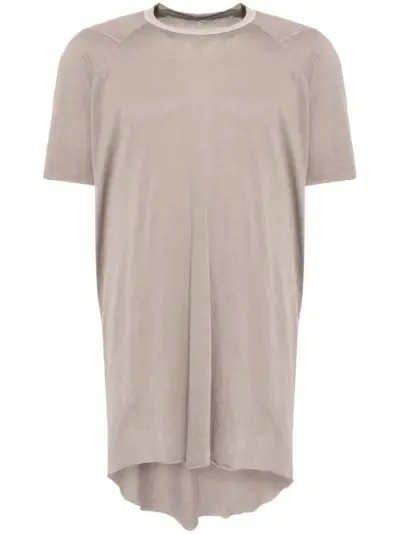 Boris Bidjan Saberi round neck longline T-shirt - Grey