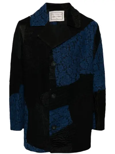 By Walid colour-block single-breasted coat - Black