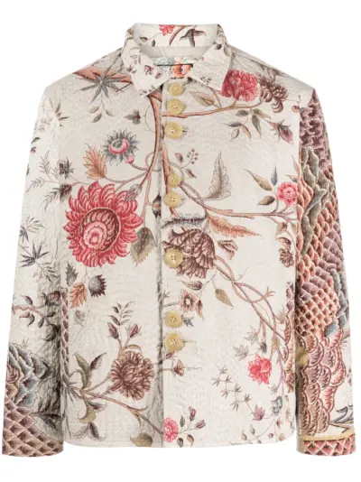By Walid floral-print cotton jacket - Multicolour
