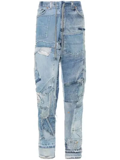 Greg Lauren patchwork-design jeans - Blue