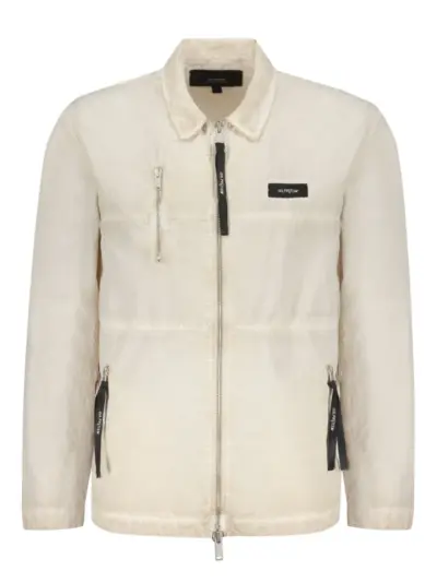 ISO.POETISM logo-patch jacket - Neutrals