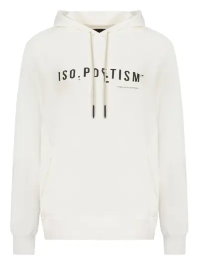 ISO.POETISM logo-print hoodie - White