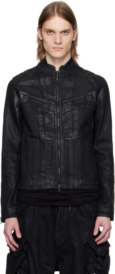 Julius Black Seamed Riders Denim Jacket