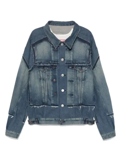 Junya Watanabe MAN panelled denim jacket - Blue