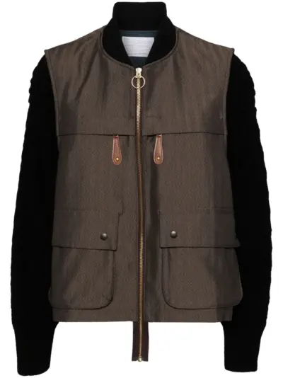 Kolor double-layered jacket - Brown