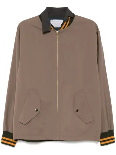Kolor layered shirt jacket - Brown