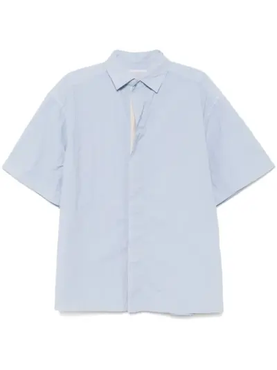 Kolor short-sleeves shirt jacket - Blue