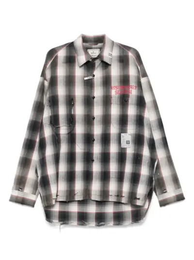Maison MIHARA YASUHIRO checked shirt - Grey