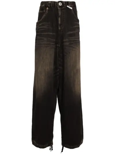 Maison MIHARA YASUHIRO logo-patch straight-leg jeans - Brown