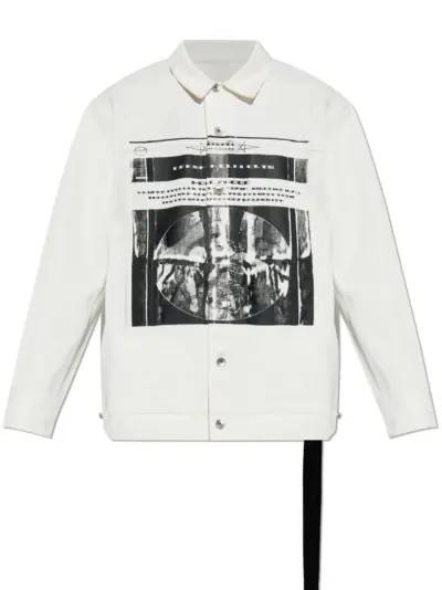 Rick Owens DRKSHDW denim jacket - White