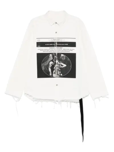 Rick Owens DRKSHDW logo-print outershirt - White