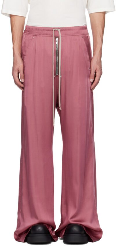 Rick Owens Pink Porterville Wide Bela Trousers