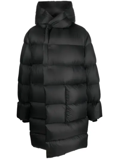 Rick Owens oversized hooded padded coat - Black