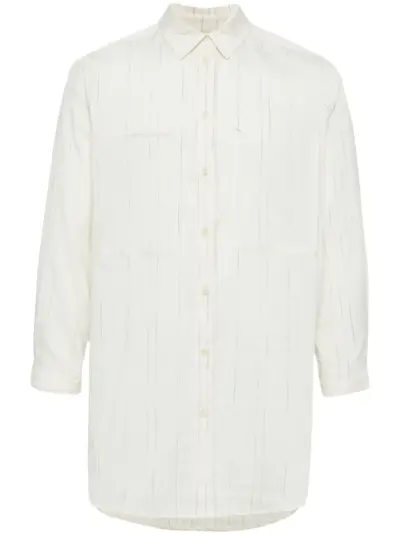 Toogood stripe-print cotton-linen shirt - Neutrals