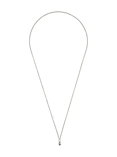 WERKSTATT:MÜNCHEN mini skull chain necklace - Metallic