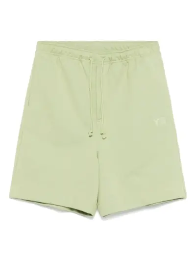 Y-3 drawstring-waistband track shorts - Green