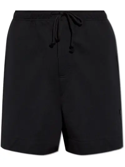 Y-3 french-terry cutline shorts - Black
