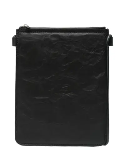 Y-3 leather messenger bag - Black