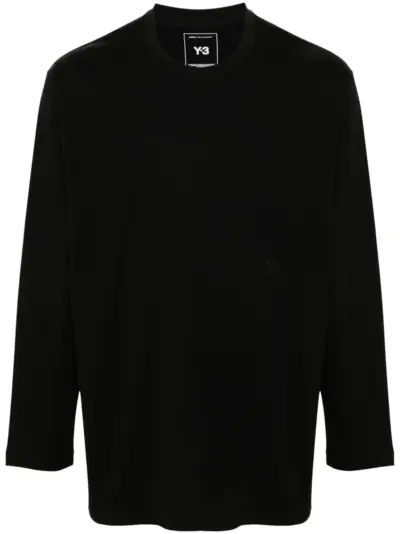 Y-3 logo-print T-shirt - Black