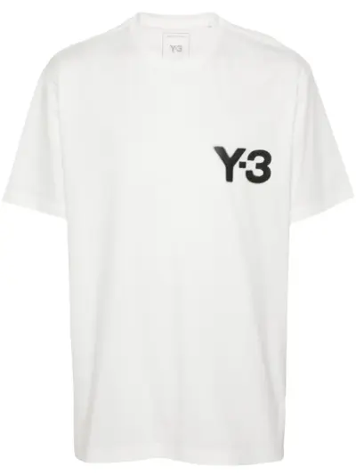 Y-3 logo-print T-shirt - White