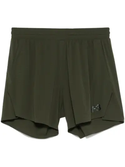 Y-3 perforated-design shorts - Green
