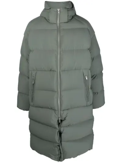 Y-3 quilted parka coat - Green