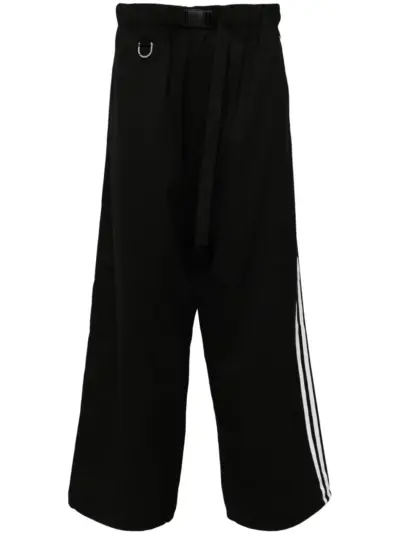 Y-3 x Adidas 3-stripes logo trousers - Black