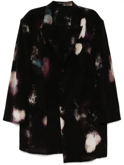 Yohji Yamamoto colour scheme printed jacket - Black