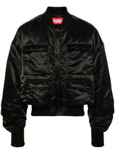 032c logo-embroidered jacket - Black