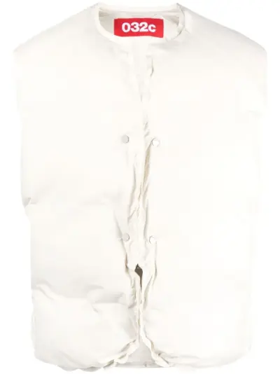 032c puffer button-up gilet - Neutrals
