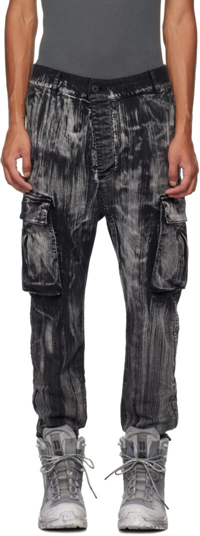 11 by Boris Bidjan Saberi Black P21B Denim Cargo Pants