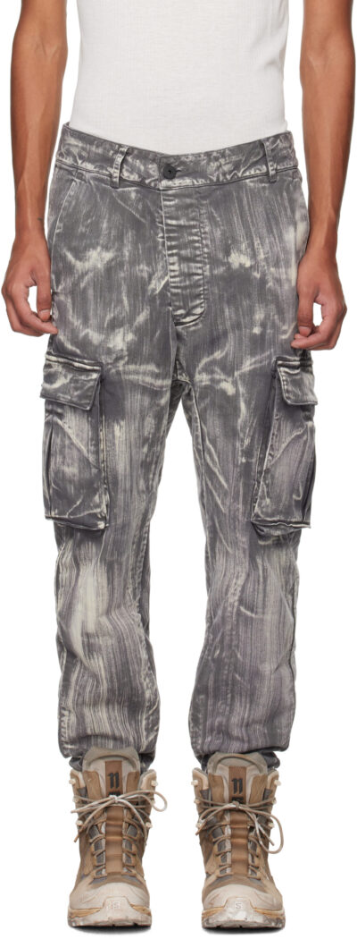 11 by Boris Bidjan Saberi Gray P21B Denim Cargo Pants