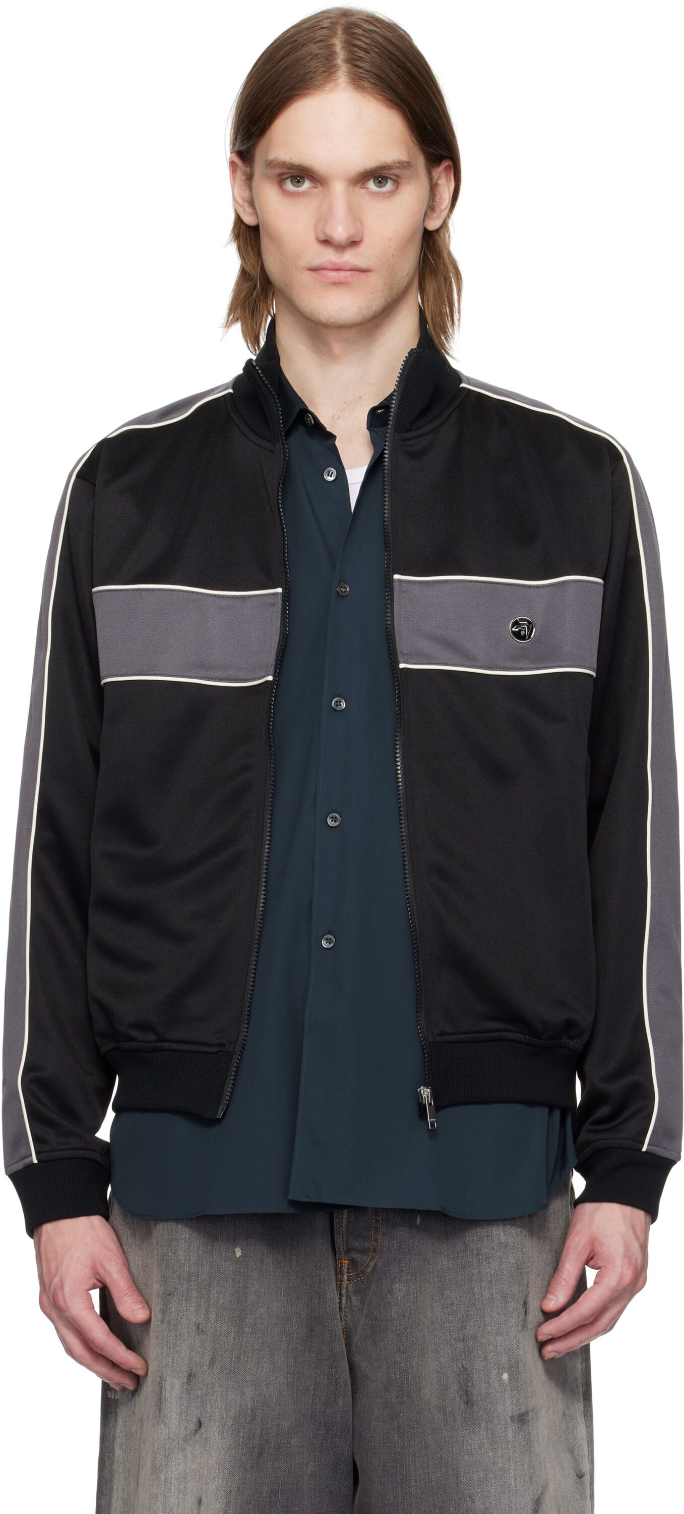 【関税込み】Ambush ブラック パネル トラックジャケット AMBUSH ハイネック トラックジャケット | ブラック | FARFETCH JP