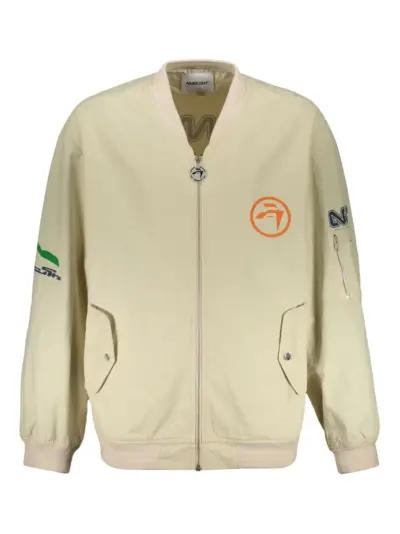 AMBUSH logo-print bomber jacket - Neutrals