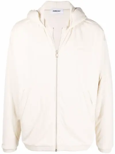 AMBUSH zipped-up hooded jacket - Neutrals