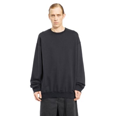 ANN DEMEULEMEESTER MAN BLACK SWEATSHIRTS