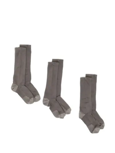 Boris Bidjan Saberi ribbed-knit socks (pack of three) - Grey