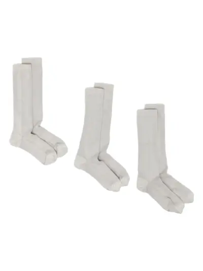 Boris Bidjan Saberi ribbed-knit socks (pack of three) - Grey